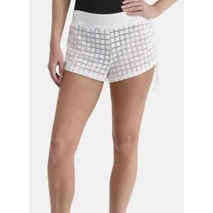 Crochet White Board Short‎ Size XL (16-18) Women's Vacay Resort Wear